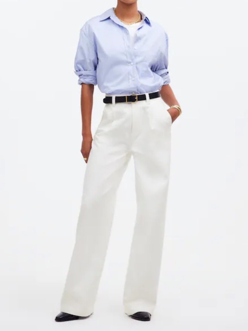 Madewell The Harlow Wide Leg Jean Airy Denim Edition In White Sz 27 Style N0670